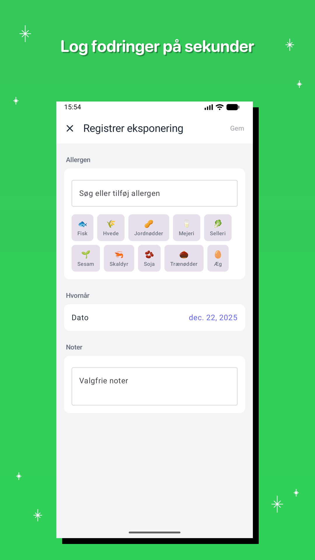 Log fodringer på sekunder