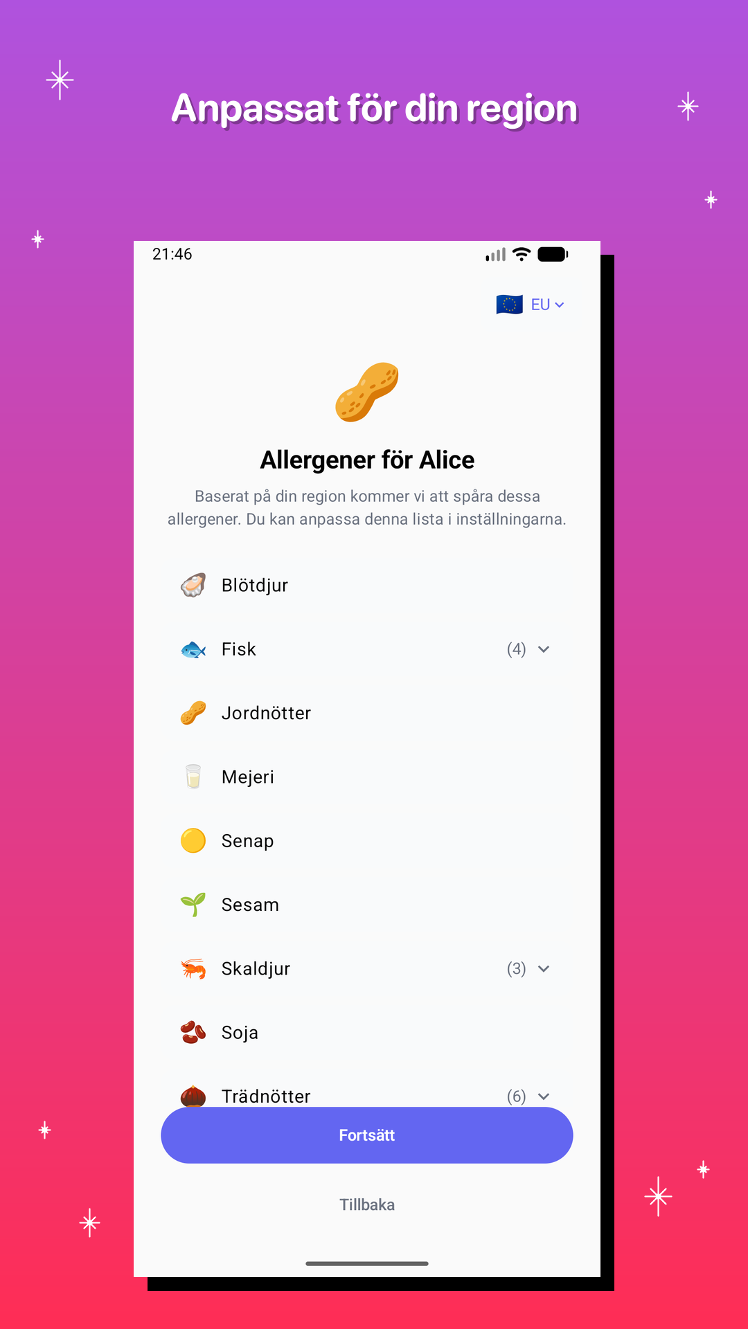 Anpassat för din region