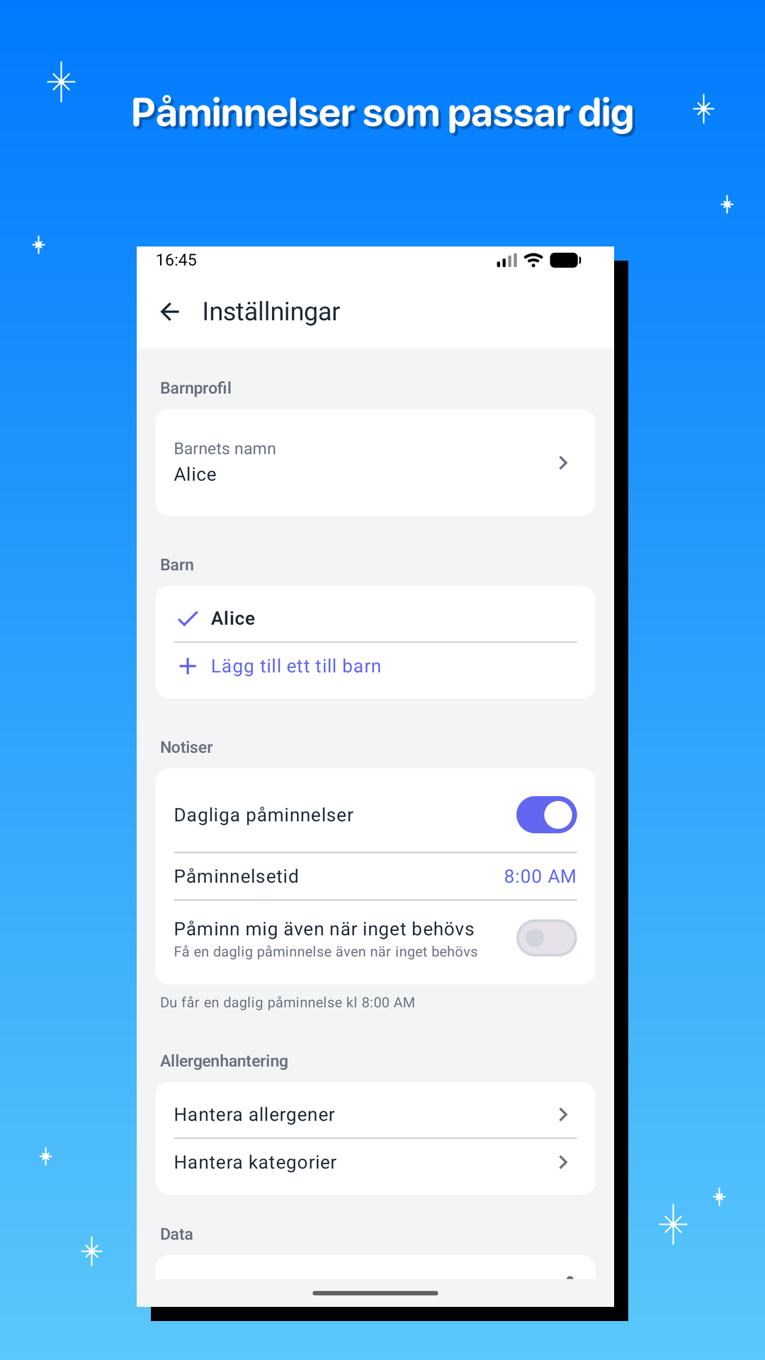 Påminnelser som passar dig
