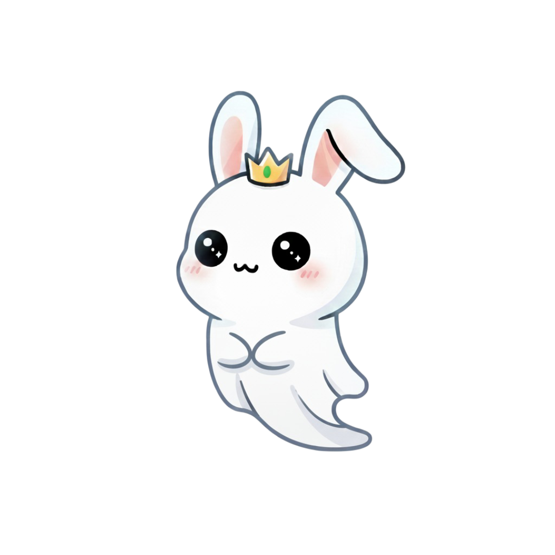 WBAT Mascot - A friendly ghost wabbit